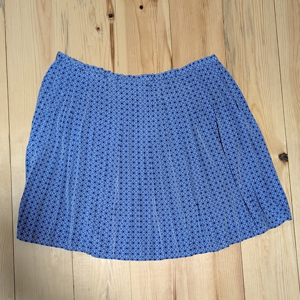 Banana Republic Blue Mini Knife Pleat Skirt | Size S. Waist 15.5-19.